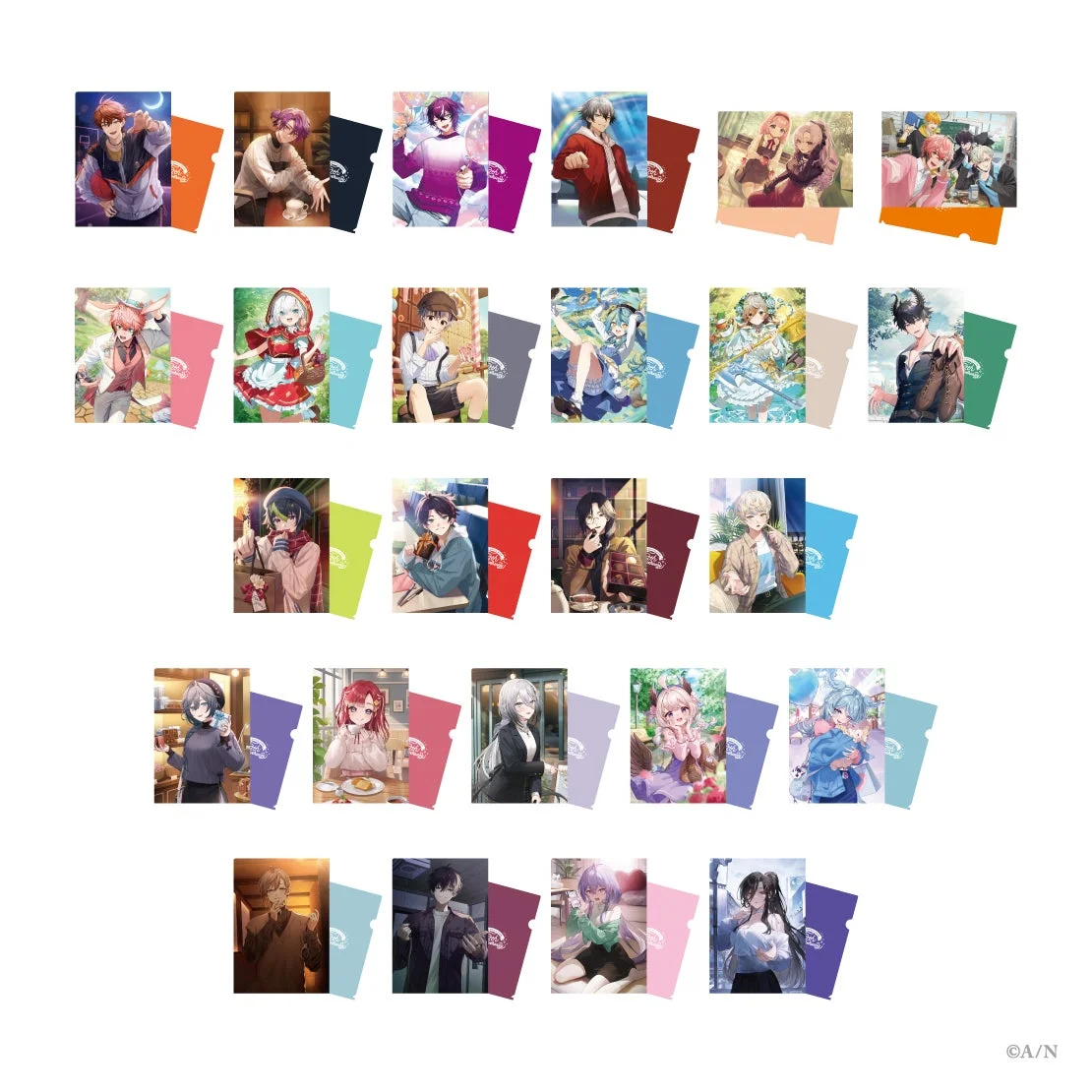 にじストア5周年メモリアルグッズのクリアファイル全25種