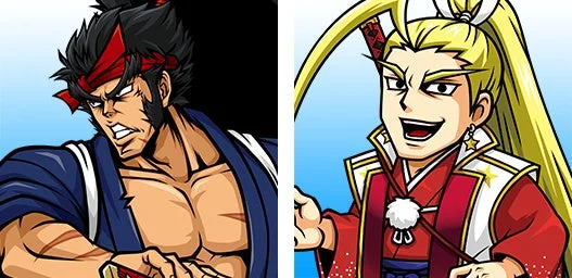 ボイス付SPキャラ「轟 剛剣2」と「鏡 慶次郎1」のイラスト