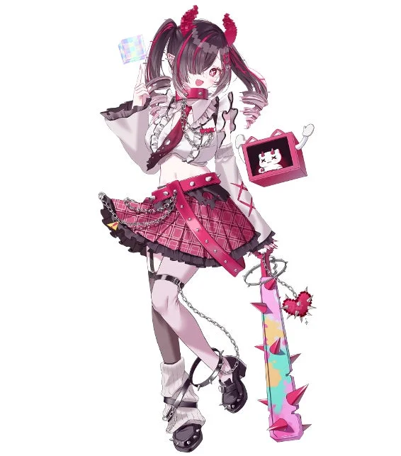 すぺしゃりて4期生VTuber、鬼ノめるのキャラクタービジュアル