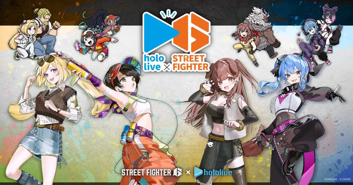 ホロライブとストリートファイター6コラボ第2弾のメインビジュアル