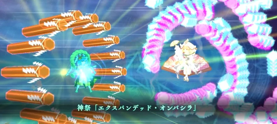 スペルカード『神祭「エクスパンデッド・オンバシラ」』演出2