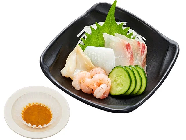 店内仕込うに醬油と刺身盛り合わせ