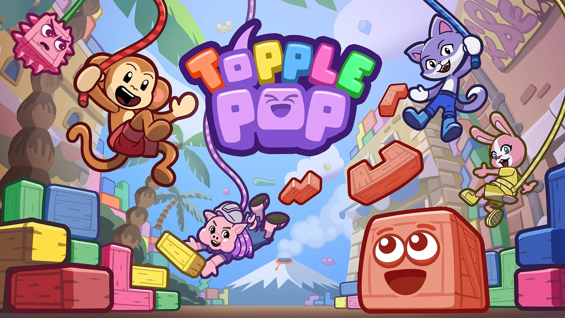 物理パズルパーティーゲーム『TopplePOP』、東京ゲームショウで初プレイ可能！　9月27日・28日