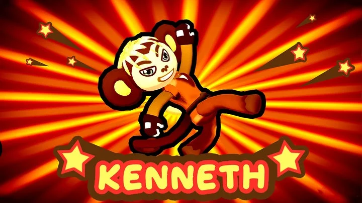 『TopplePOP』のキャラクター「KENNETH」の紹介画面