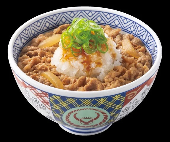 牛丼に鬼おろしポン酢トッピング