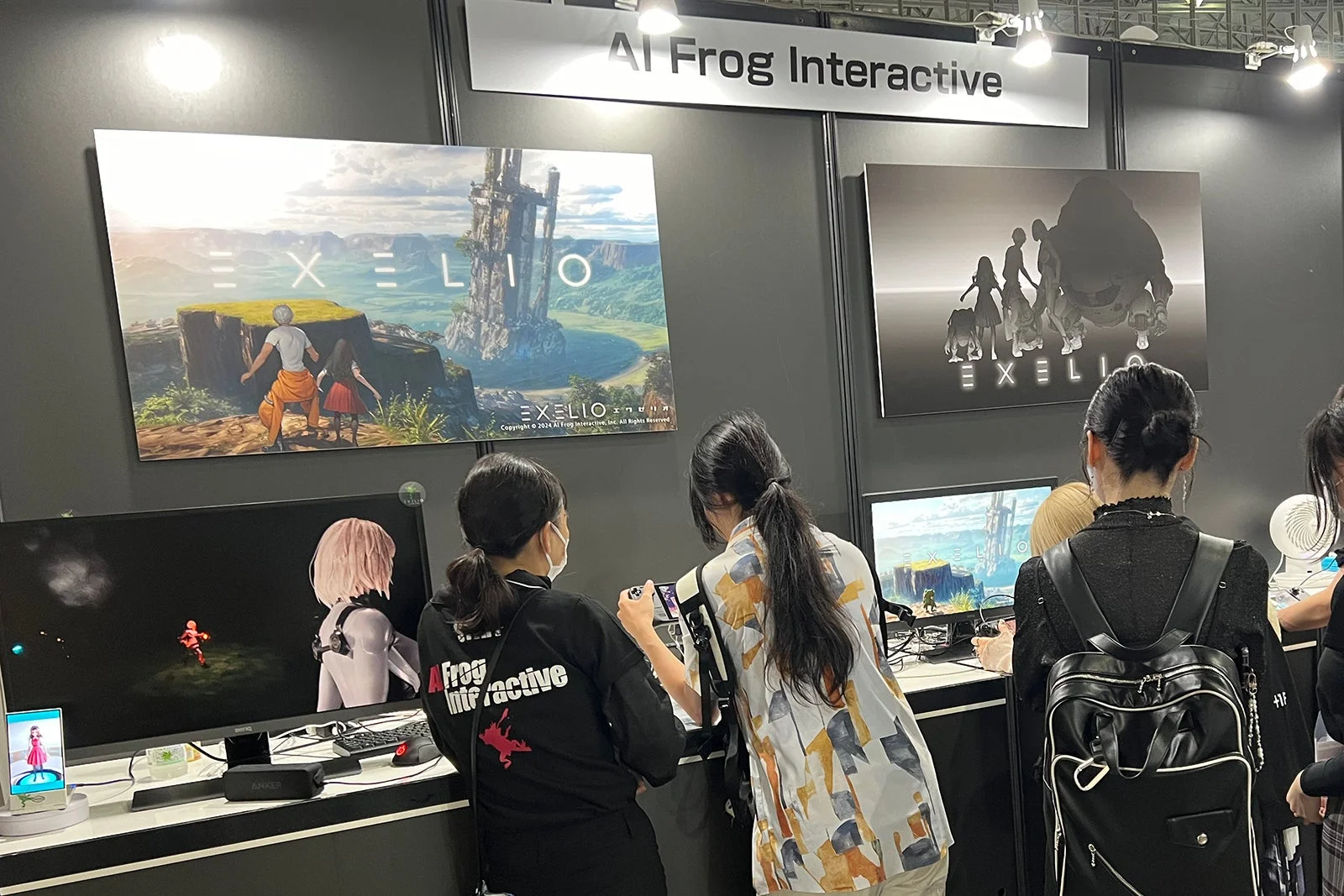 東京ゲームショウ2024でのAI Frog Interactiveブースの様子