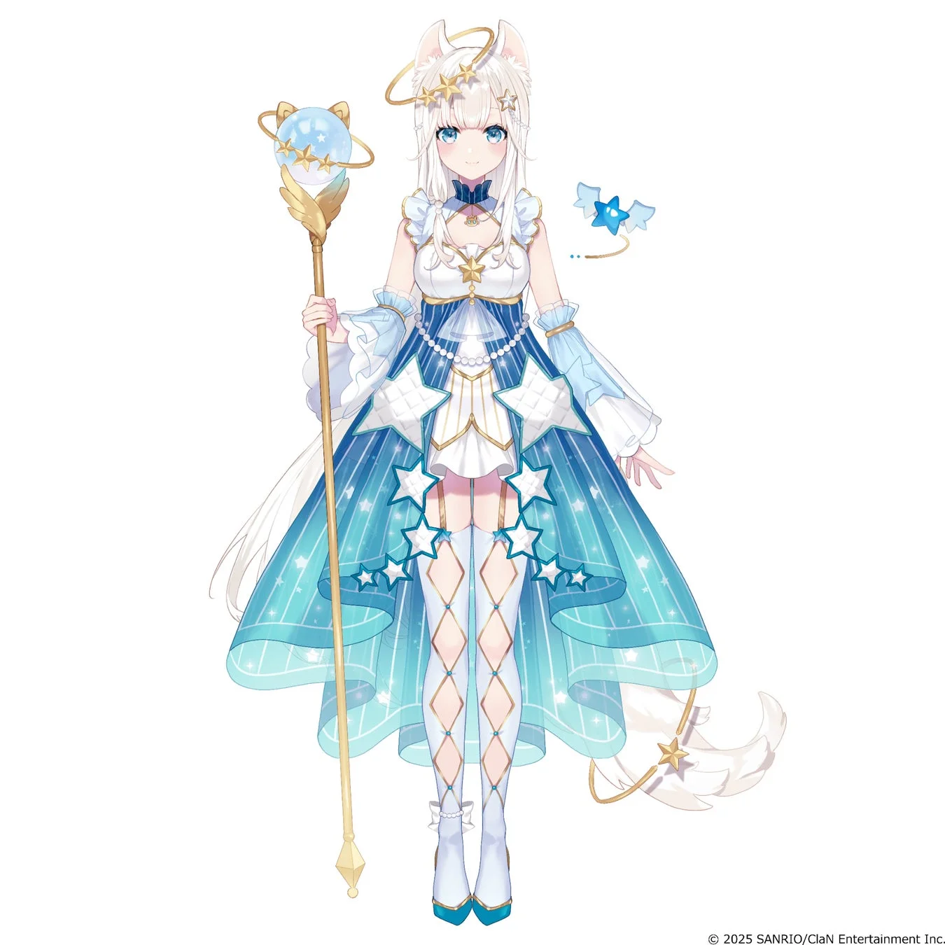 新メンバー「ニャマルベール・ペルル」の全身キャラクターデザイン。
