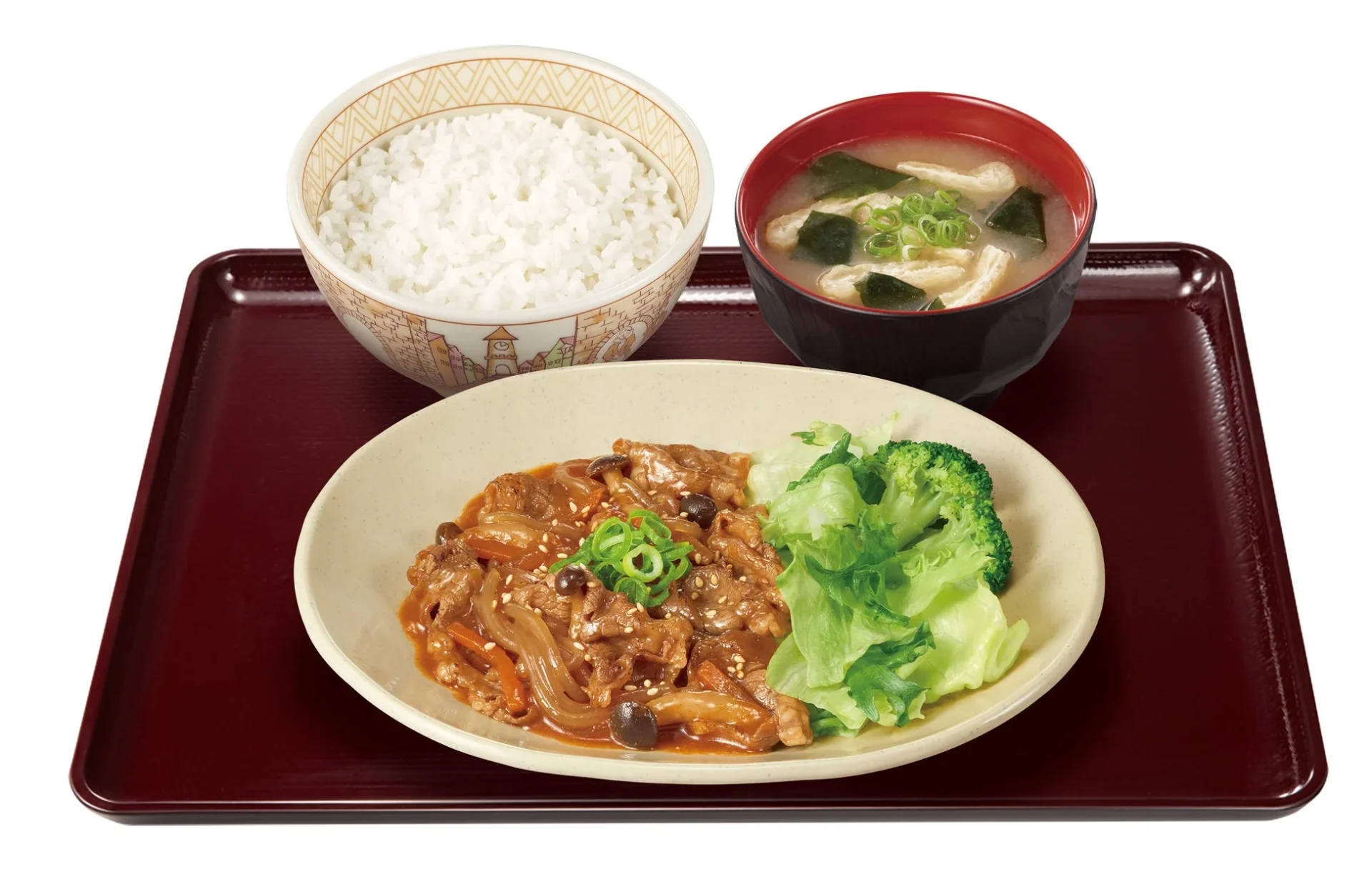 すき家「プルコギ牛カルビ焼肉定食」のセット写真
