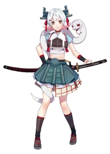 キャラクター「岩国城ちゃん」の全身イラスト