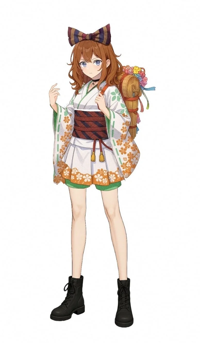 キャラクター「玖西 あかり」の全身イラスト