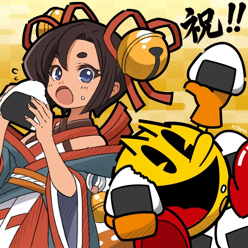 『トワと神樹の祈り子たち』とパックマンのコラボイラスト