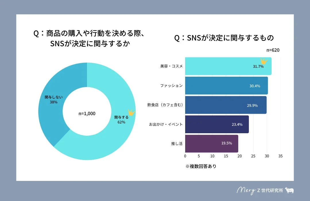 Z世代のSNSによる購買行動への影響と関与するカテゴリ