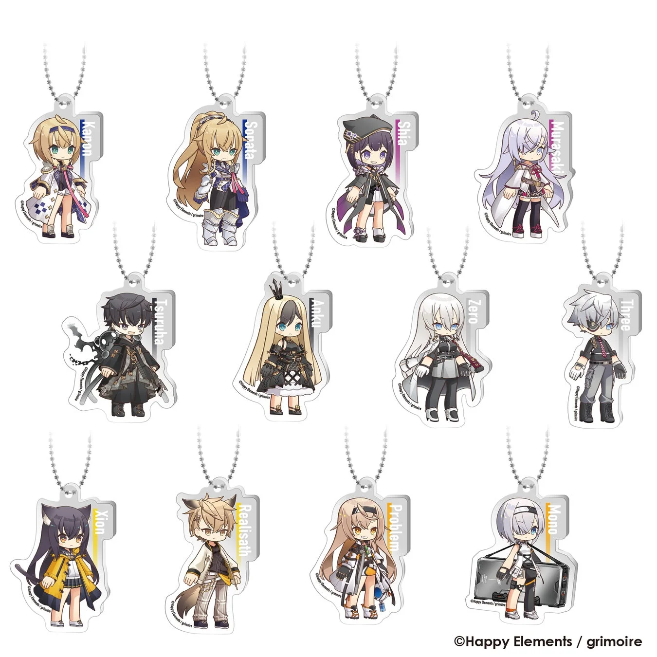1周年記念POP UP SHOP限定トレーディングちびキャラキーホルダー12種