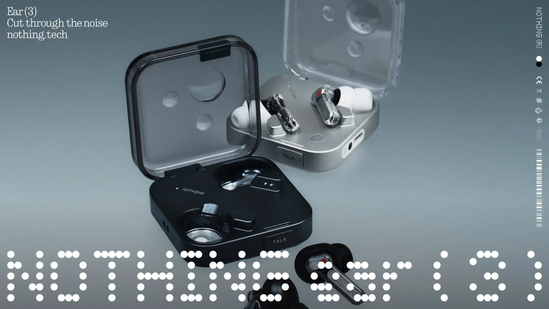 Nothing Ear (3)が登場！　スーパーマイク搭載のフラッグシップワイヤレスイヤホン