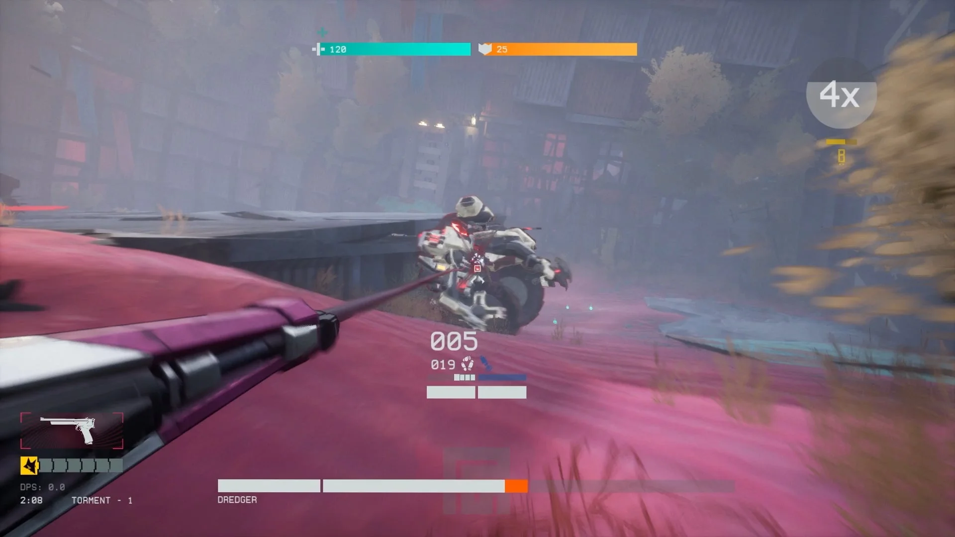 遠距離の敵を狙う『UNYIELDER』のFPSゲームプレイ画面