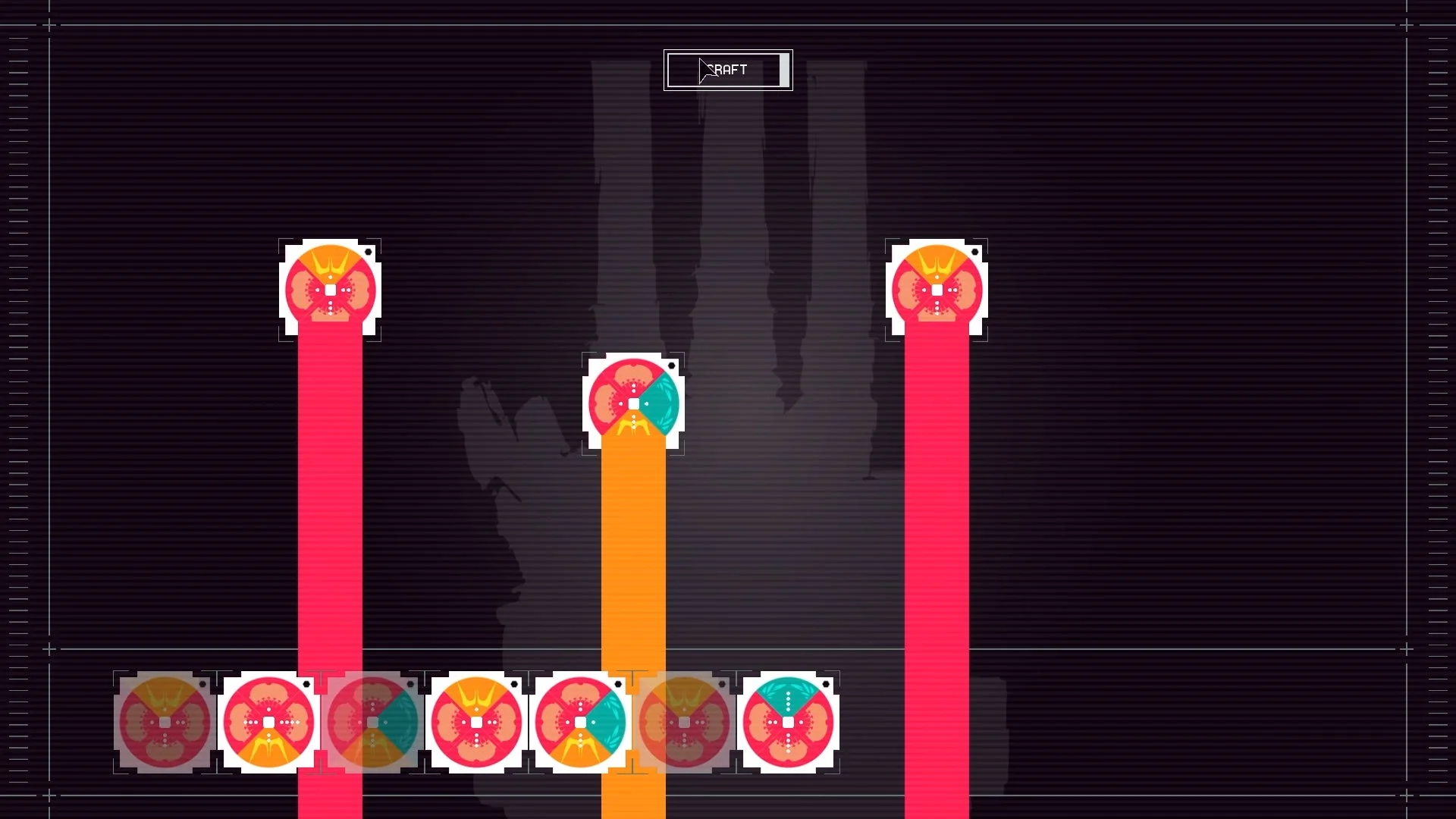 ボスクラフティングシステムでデータドライブを組み合わせるUI