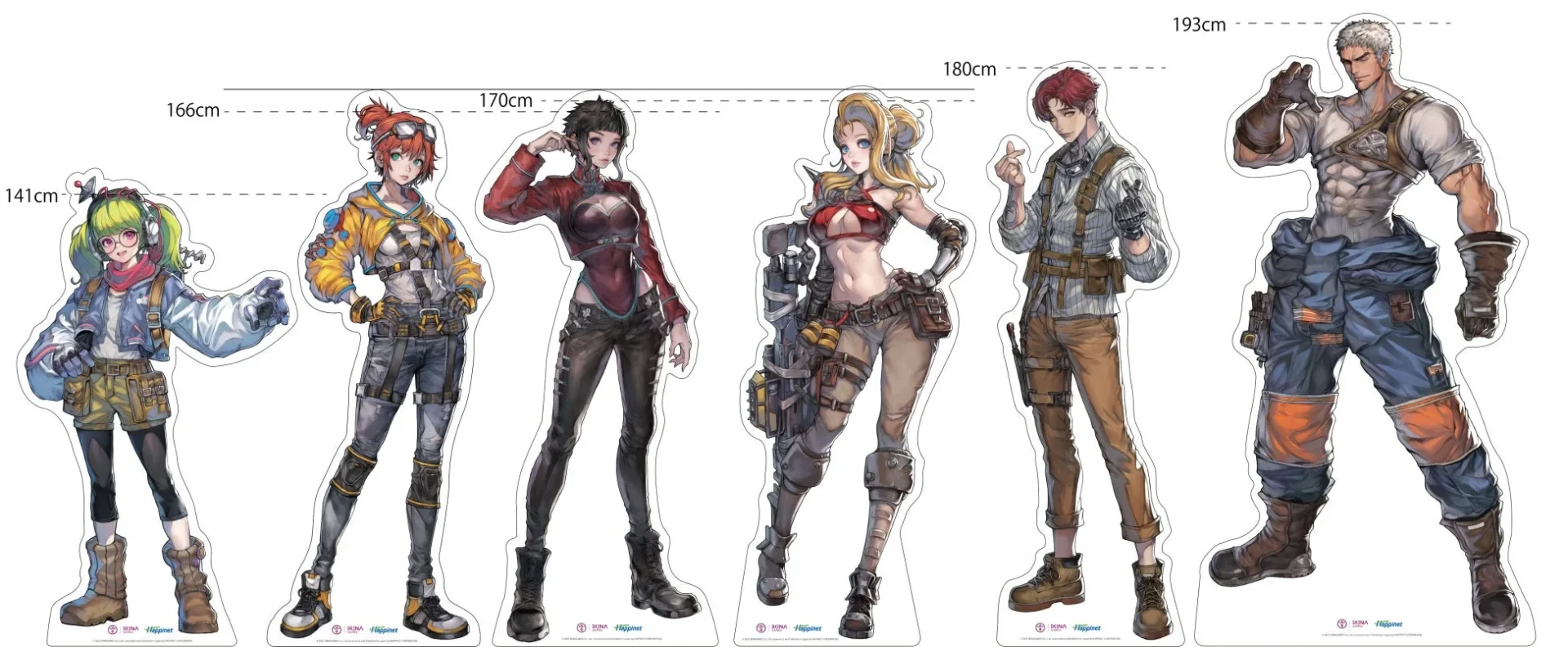 TGS2025で展開されるキャラクター等身大パネルの立ち絵