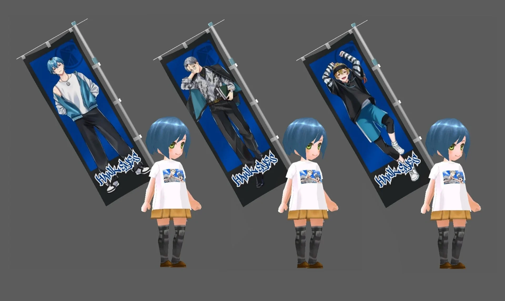 限定コラボのぼりアイテムとTシャツアイテム