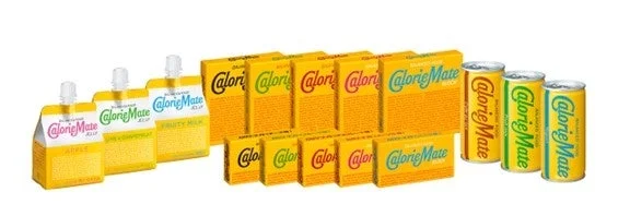 カロリーメイトゼリー、ブロック、リキッドの製品集合写真
