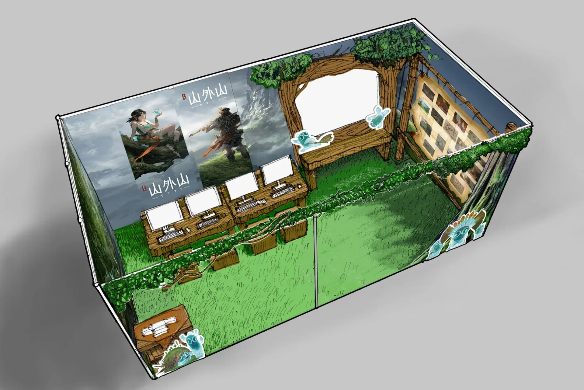 東京ゲームショウ2025の『山外山』ブースイメージ図