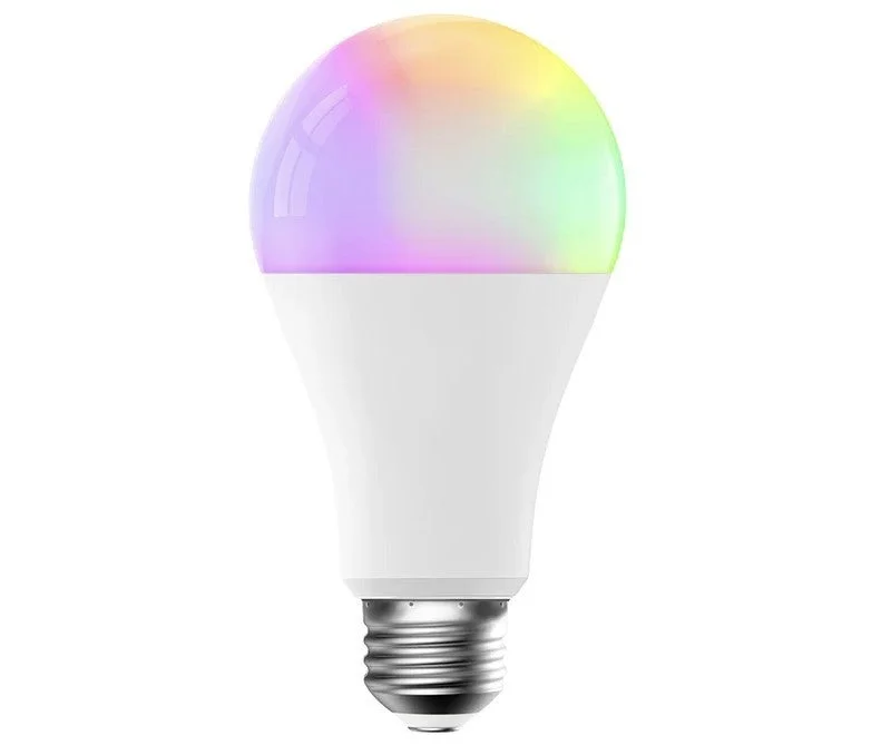 ニトリのスマートLED電球(SLB01)の製品写真、調光・調色機能