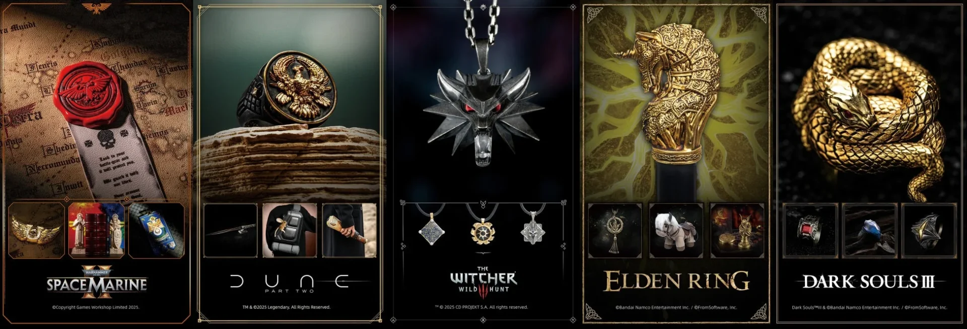 STARFORGEDの『デューン』『ウィッチャー』『エルデンリング』『ダークソウル』コラボアクセサリー