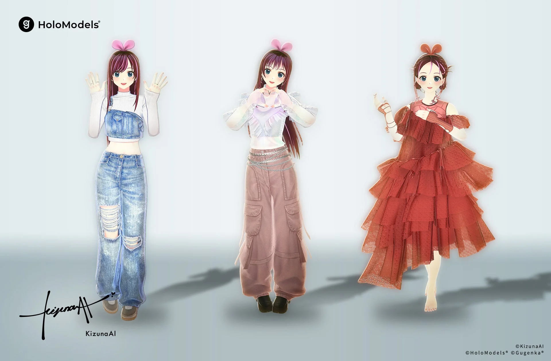 キズナAIのデジタルフィギュア「ホロモデル」第二弾発売！　復活ライブ会場でも購入可能　9月20日より