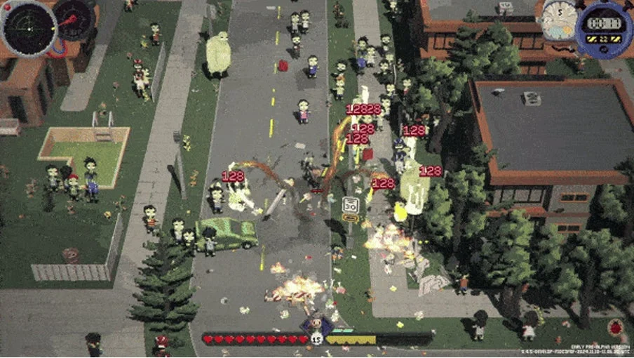 『Dead Days: Roadtrip』でゾンビの大群と戦う激しい戦闘シーン