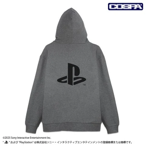 プレイステーションジップパーカーグレーの背面