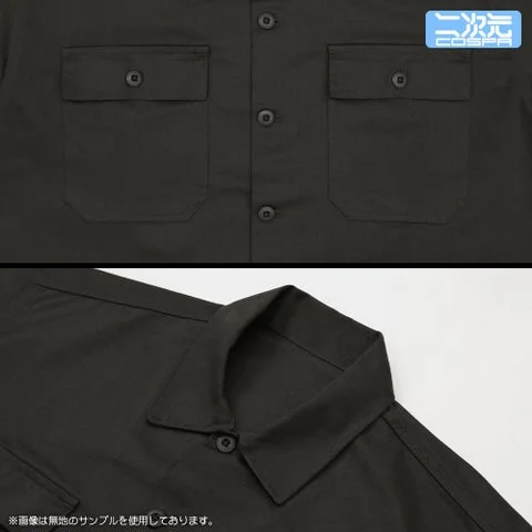 バーサーカー/モルガン刺繍ワークシャツ（GRAY）のポケットと襟