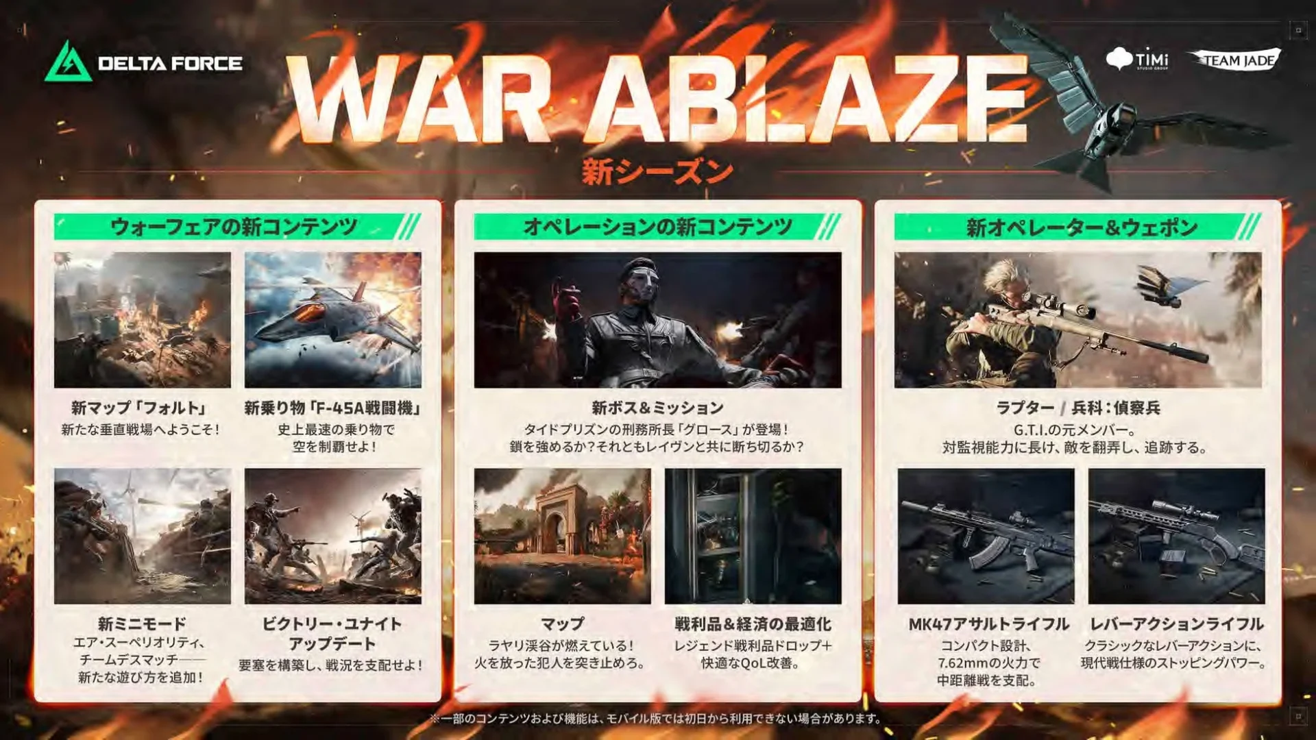 Delta Force 新シーズン「ウォーアブレイズ」のコンテンツ概要
