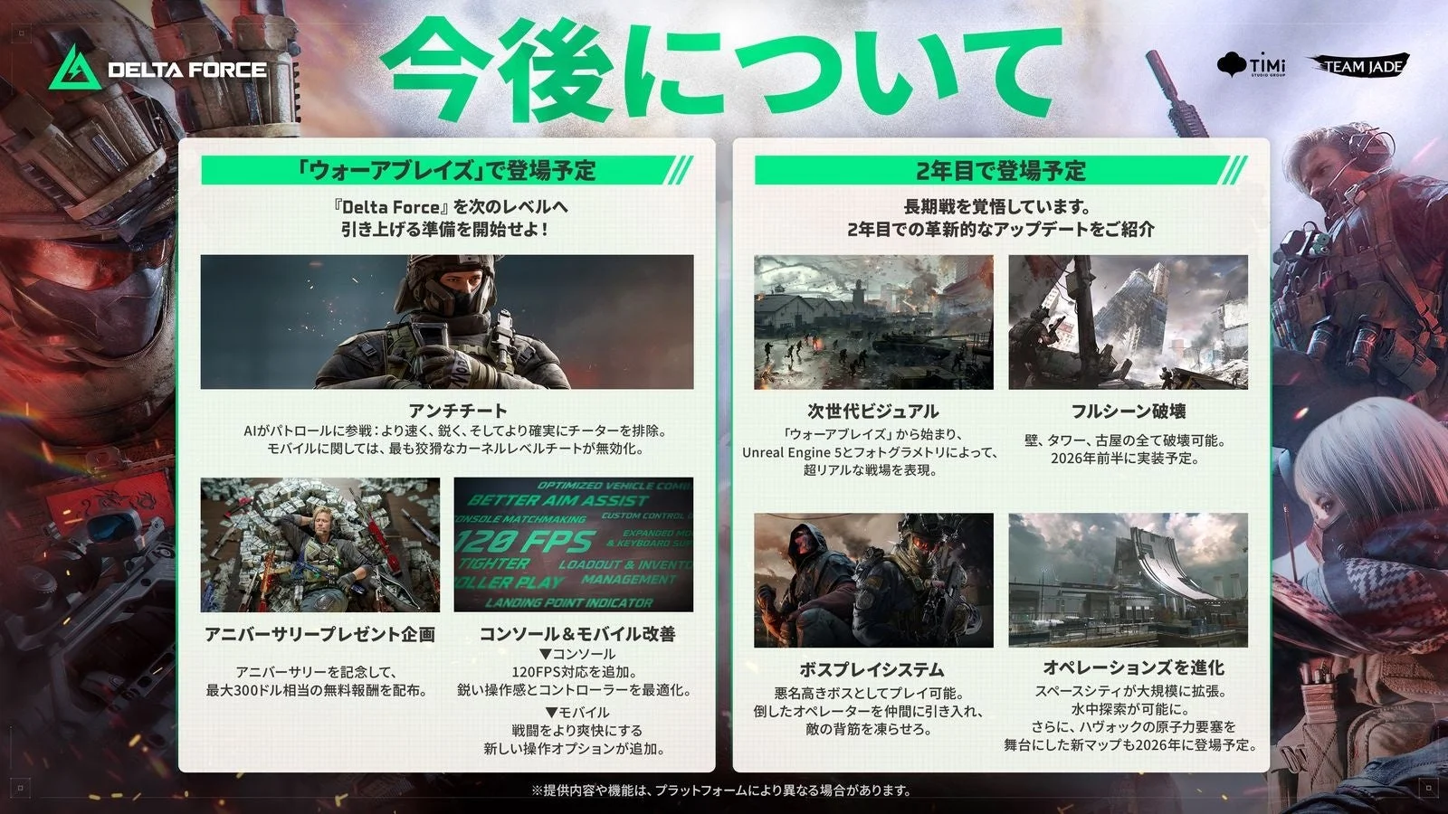 Delta Forceの今後のアップデート計画とUnreal Engine 5移行について