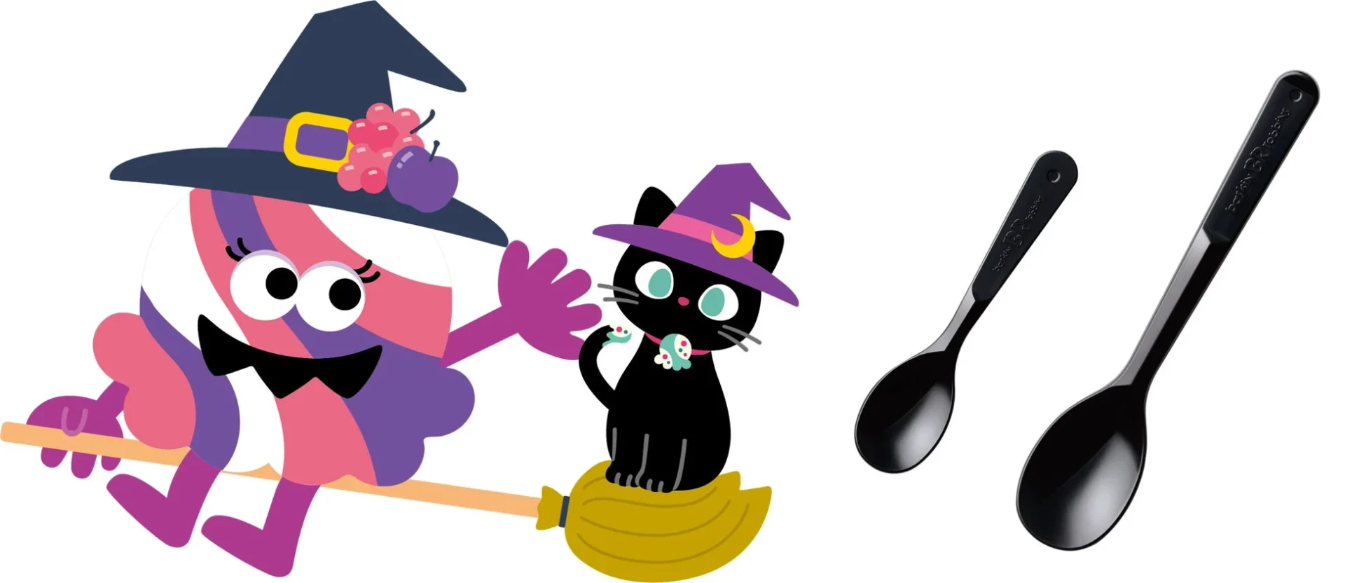 サーティワンのハロウィン限定「黒いスプーン」とキャラクター