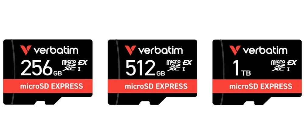 Verbatim microSD Expressカード256GB、512GB、1TBの3種類の容量ラインナップ