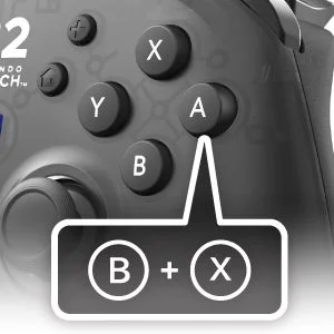 BボタンとXボタンの同時押し割り当て機能の例