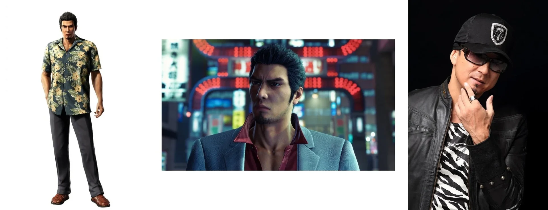 桐生一馬のキャラクターモデルと声優の黒田崇矢氏