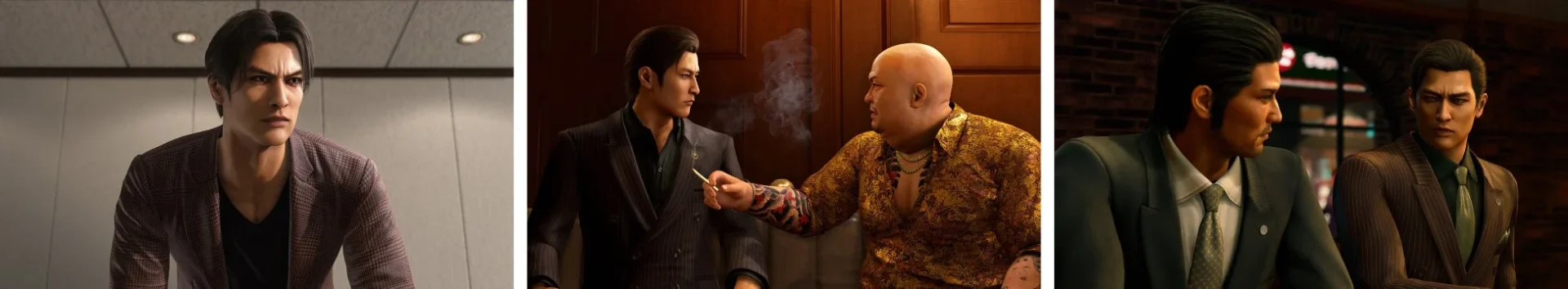 『龍が如く３外伝 Dark Ties』の峯義孝と登場人物たちのドラマシーン