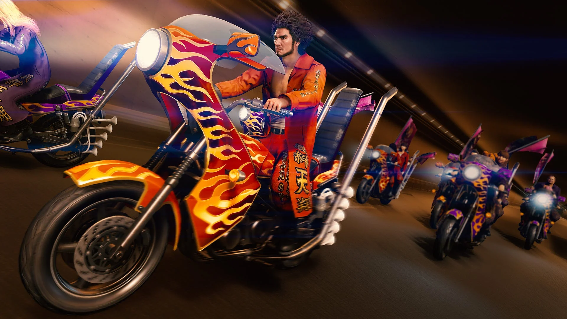 『龍が如く 極３』のプレイスポット、バイクレースのゲーム画面