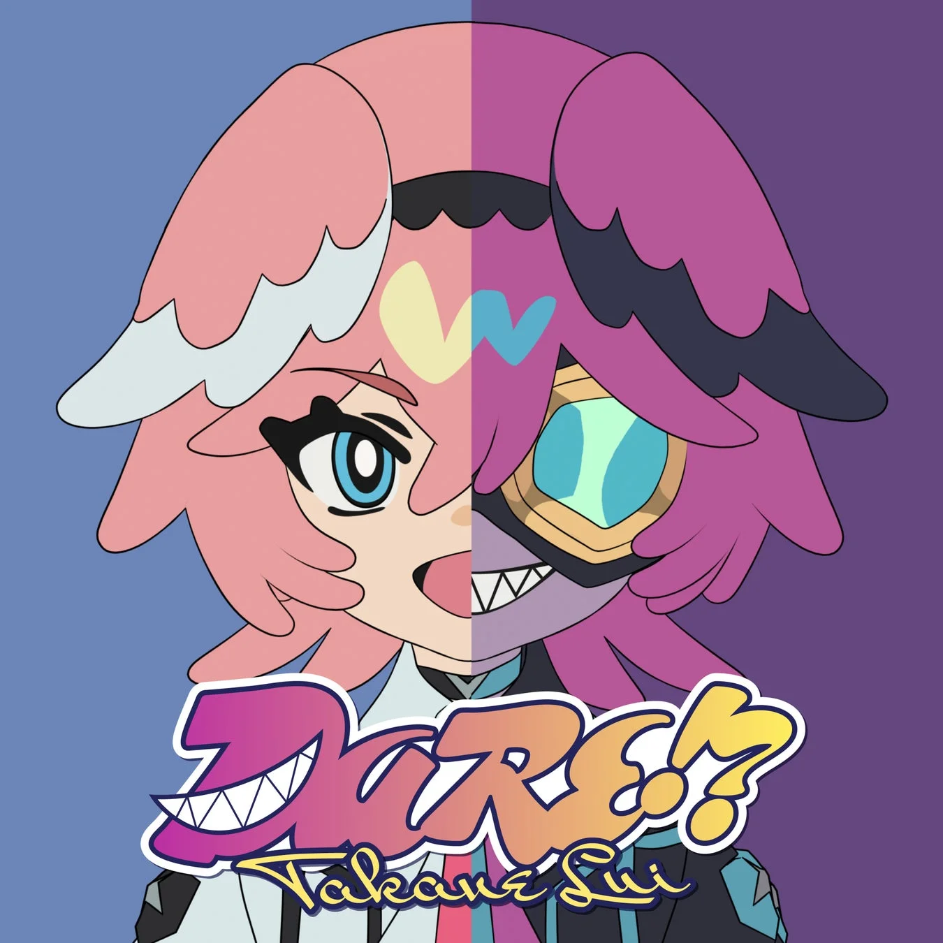 鷹嶺ルイ新曲『DARE!?』のジャケットイラスト