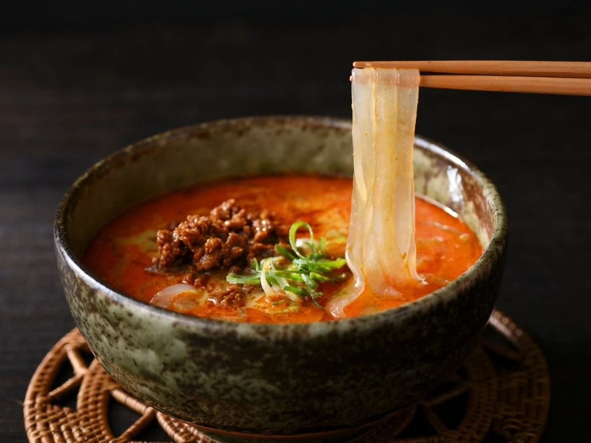 台湾グルメフェアのモチモチ食感麻辣湯（マーラータン）