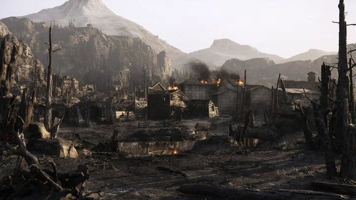 『Hunt: Showdown 1896』の山岳地帯マップ風景