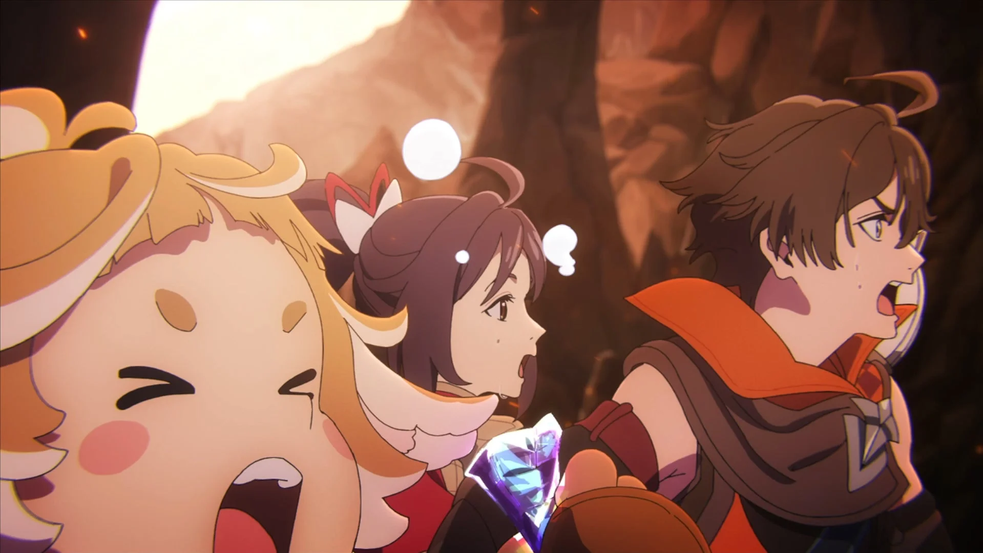 『リミットゼロ ブレイカーズ』のキャラクターたちが驚くアニメーションシーン