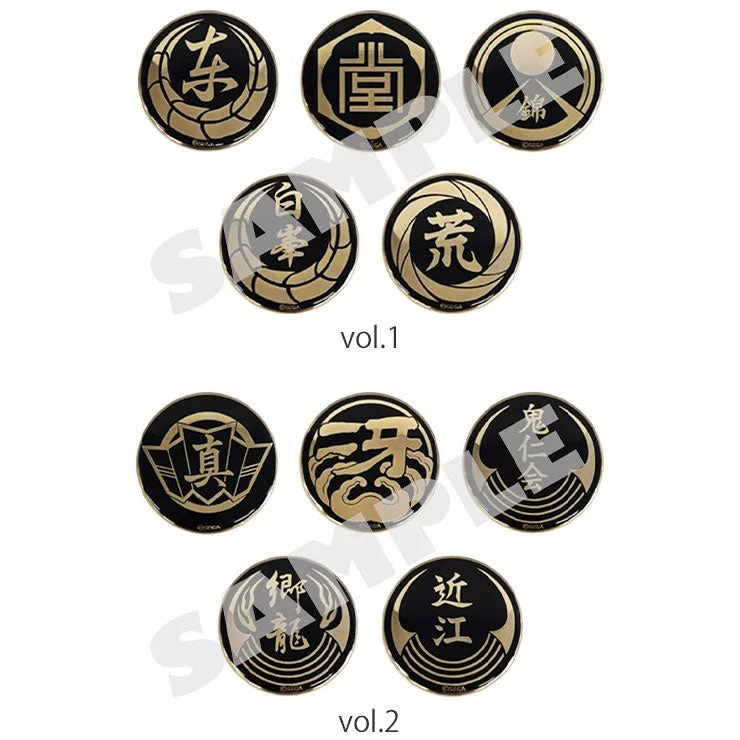 龍が如く20周年記念 金メッキ代紋缶バッジコレクションvol.1とvol.2