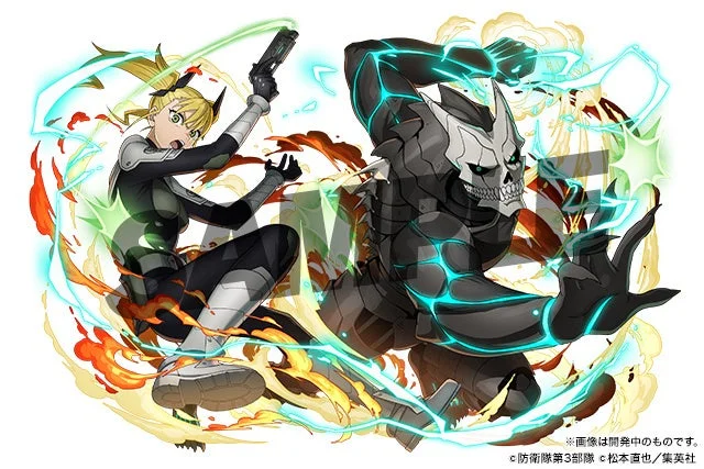 パズドラコラボキャラ『四ノ宮キコル＆怪獣８号』のイラスト