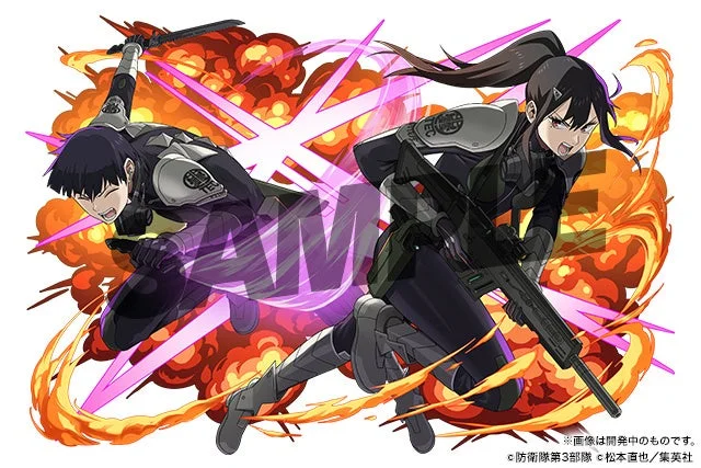 パズドラコラボキャラ『亜白ミナ＆保科宗四郎』のイラスト