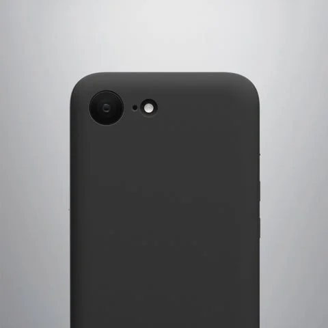 MYNUS iPhone 16e MAGCASE ラバーブラックの背面カメラ部分
