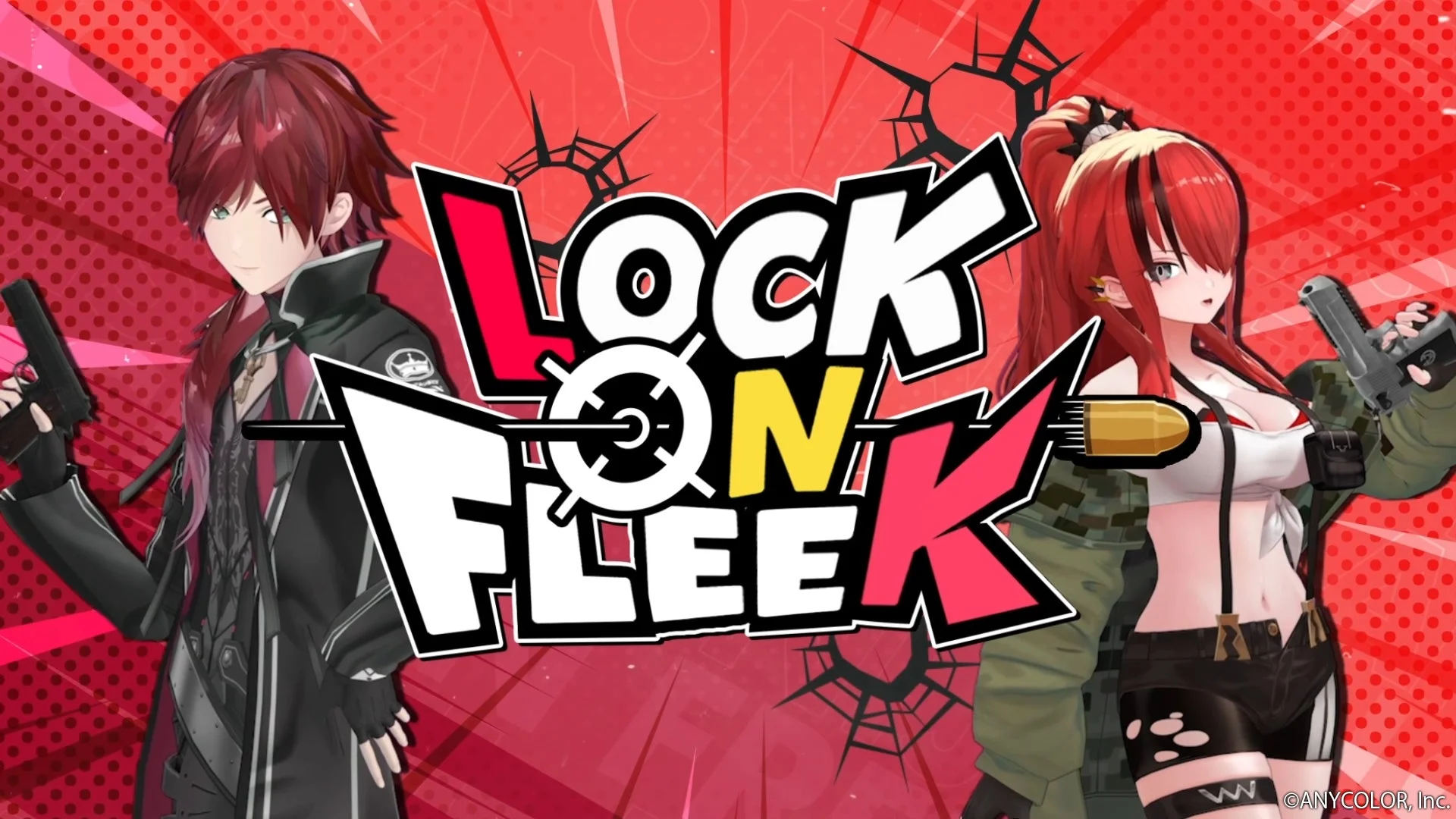 「LOCK ON FLEEK」番組ロゴとレイン・ローレンのイラスト