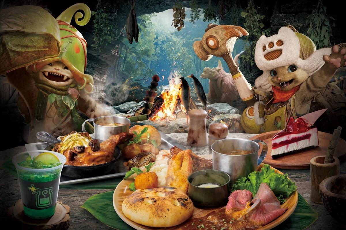 USJ『モンスターハンターワイルズ』初登場！　緋の森のアジトで焚き火料理を味わう世界観レストラン　11月19日から