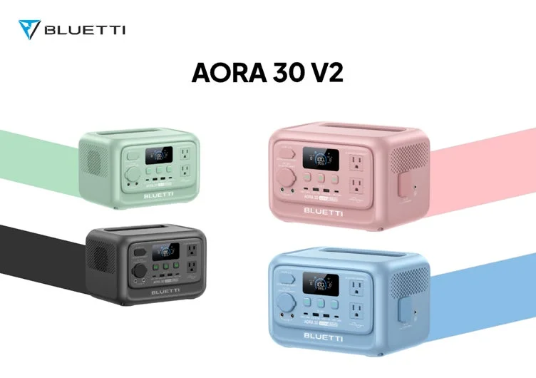 BLUETTI「AORA 30 V2」に新色ペールピンクとスカイブルーが登場！　9月29日より