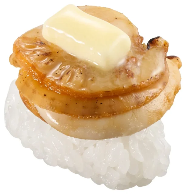 炙りまるごと帆立バター醤油の握り